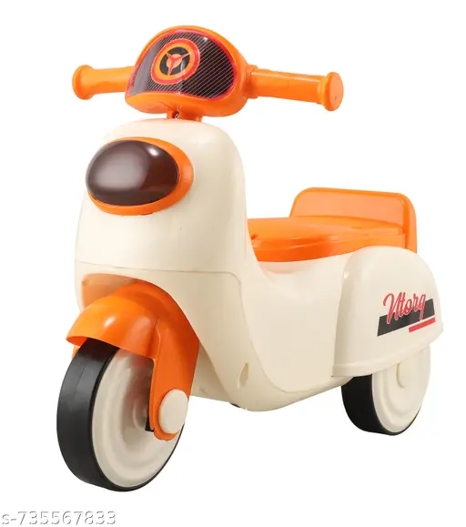 Maaluv_Manual Push Ntroq Scooter Ride On With Music & Light for Boys & Girls Scooter Battery Operated Ride On